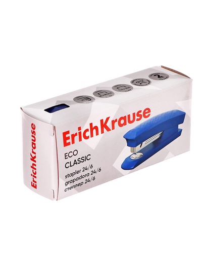 Степлер ErichKrause ECO № 24/6 и 26/6, до 30 листов, микс