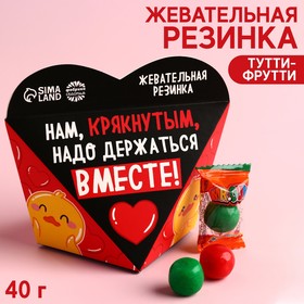 Жевательная резинка «КРЯкнутые» с начинкой, вкус: тутти-фрутти, 40 г. 9370992