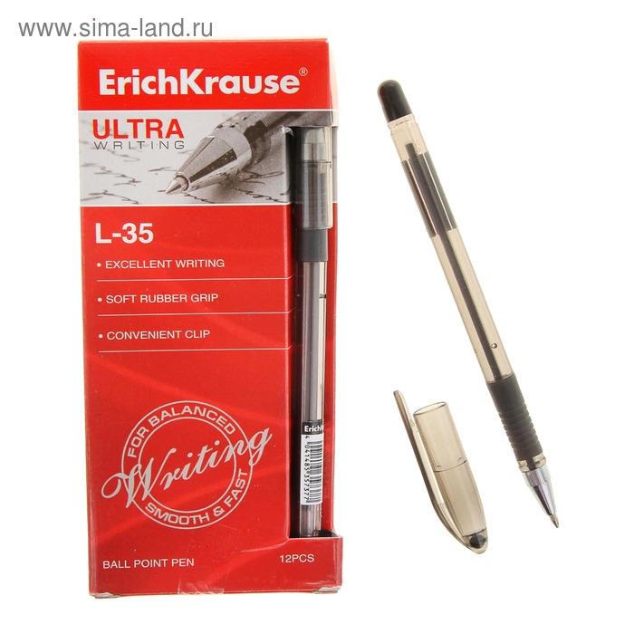 Ручка шариковая Erich Krause ULTRA L-35 стержень черный, узел 0.7мм, EK 35737 - Фото 1