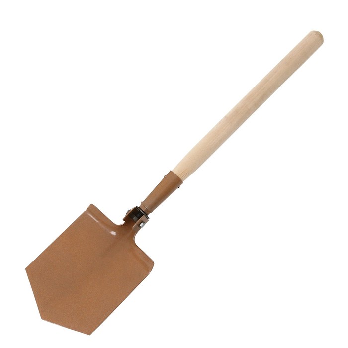 Лопата автомобильная, складная, L = 61 см, деревянный черенок, С2 - Фото 1