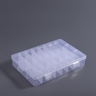 Органайзер для мелочей, передвижные ячейки, 24 ячейки, 19.7×13.3×3.5 см, МИКС - Фото 4