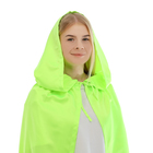 Карнавальный плащ детский, атлас, салатовый, длина 100 см - Фото 2