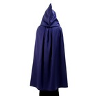 Карнавальный плащ взрослый, длина 120 см, атлас, цвет синий - Фото 3