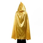 Карнавальный плащ взрослый,атлас,цвет золото с завитком длина 120см - Фото 3