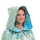 Карнавальный плащ взрослый, длина 120 см, атлас, прозрачный с узором - Фото 2