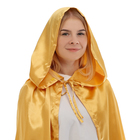 Карнавальный плащ детский, атлас, золотой, длина 85 см - Фото 2