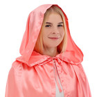 Карнавальный плащ детский, атлас, коралловый, длина 85 см - Фото 2