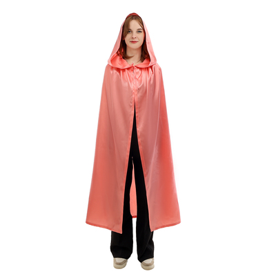 Карнавальный плащ, взрослый, длина 120 см, атлас, коралловый
