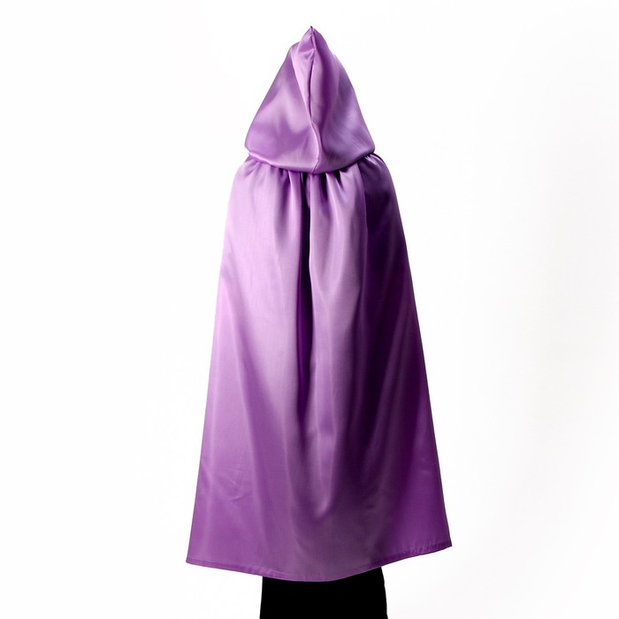 Карнавальный плащ детский,атлас,цвет фиолетовый длина 100см - фото 1907692296