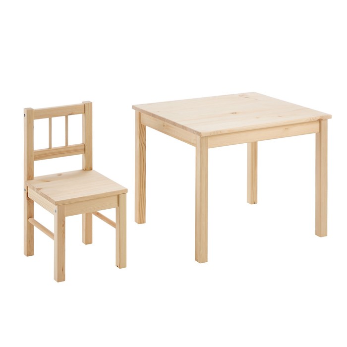 Стол и стул набор SVALA, Массив сосны - фото 1898905964
