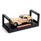 Машина металлическая Vintage, масштаб 1:28, свет и звук, инерция, цвет золотистый - фото 24456544