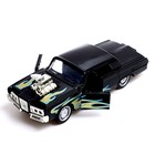 Машина металлическая Muscle car, масштаб 1:32, свет и звук, инерция, цвет чёрный - Фото 4