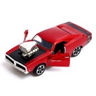 Машина металлическая Muscle car, масштаб 1:32, свет и звук, инерция, цвет красный - фото 24412967