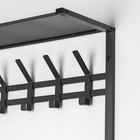 Вешалка с полкой 2-х ярусная «Торонто 22», 67×27×58.5 см, графит - Фото 5