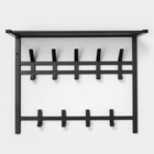 Вешалка с полкой 2-х ярусная «Торонто 22», 67×27×58.5 см, графит - Фото 7