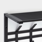 Вешалка с полкой 2-х ярусная «Торонто 22», 67×27×58.5 см, графит - Фото 4