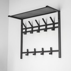 Вешалка с полкой 2-х ярусная «Торонто 22», 67×27×58.5 см, графит - Фото 8