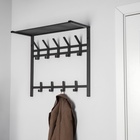 Вешалка с полкой 2-х ярусная «Торонто 22», 67×27×58.5 см, графит - Фото 9