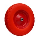 Колесо полиуретановое, d = 400 мм, ступица: диаметр 16 мм, длина 120 мм - фото 319400069
