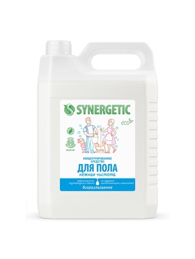 Средство для мытья пола и поверхностей Synergetic «Нежная чистота», без отдушек, биоразлагаемое,5 л