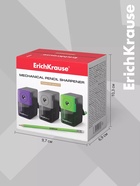 Точилка механическая ErichKrause, с контейнером, с креплением к столу, диаметр отверстия 8 мм, МИКС - Фото 5