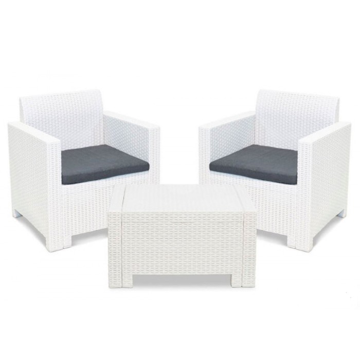 Комплект мебели SET NEBRASKA TERRACE, цвет белый, цвет подушки МИКС - Фото 1