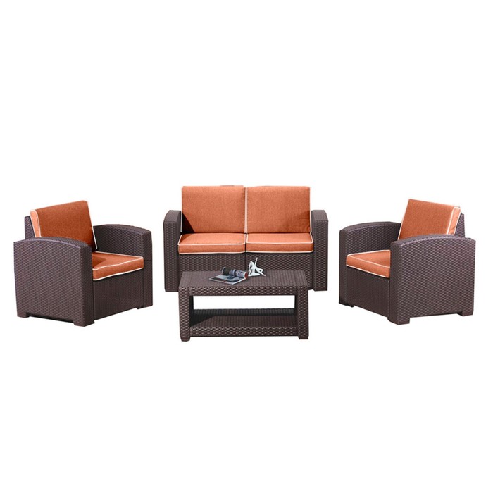 Лаунж комплект мебели RATTAN Premium 4, цвет венге - Фото 1