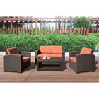 Лаунж комплект мебели RATTAN Premium 4, цвет венге - Фото 2
