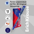 Ручка шариковая ErichKrause. ULTRA-30, синий стержень, игольчатый узел 0.7 мм, резиновый упор - Фото 1