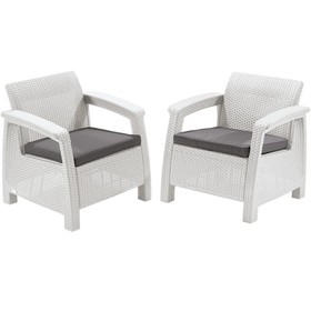 Комплект мебели (2 кресла) Yalta Duo, цвет белый