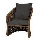 Кресло плетеное Nova v1, цвет коричневый, подушки МИКС - фото 297522179