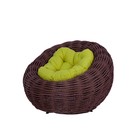 Кресло плетёное Nest, цвет коричневый, цвет подушки МИКС - фото 296632242