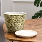 Горшок цветочный "Веер" желтый бутон №2 1,31 л - фото 24543913