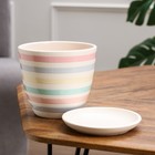 Горшок цветочный  "Лента колор" белый крокус №2 1,4 л - фото 22152826