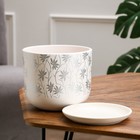 Горшок цветочный "Глория" белый бук №3 2,79 л - фото 22152873