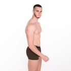 Трусы мужские боксеры «You can», цвет тёмный хаки, размер 52 - фото 22153028