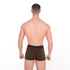 Трусы мужские боксеры «You can», цвет тёмный хаки, размер 52 - фото 22153030