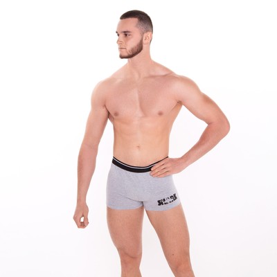 Трусы мужские боксеры «Shark», цвет серый меланж, размер 48