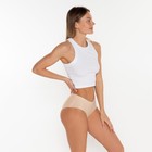 Трусы женские слипы бесшовные, цвет бежевый, размер 48 (L) - фото 24123981