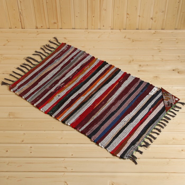 Коврик для бани на пол «Вологодский», 90×55 см, хлопок, придверный - Фото 1