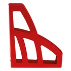 Лоток для бумаг вертикальный СТАММ "Лидер", красный, ширина 70мм - фото 6880383