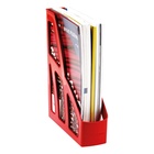 Лоток для бумаг вертикальный, СТАММ «Лидер», ширина 70 мм, красный - Фото 6