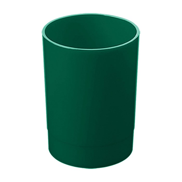 Подставка-стакан для пишущих принадлежностей Стамм "Лидер", круглая, зеленая - Фото 1