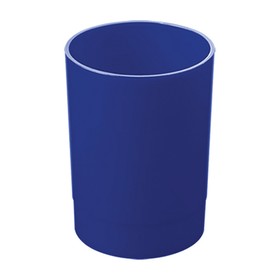 Стакан для пишущих принадлежностей СТАММ 'Лидер', пластиковый, круглый, синий Ош