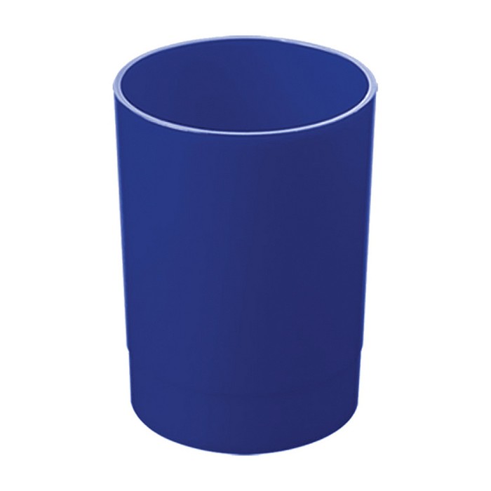 Подставка-стакан для пишущих принадлежностей Стамм "Лидер", круглая, синяя - Фото 1