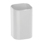 Подставка-стакан для канцелярии СТАММ "Фаворит", пластиковый, квадратный, белая - Фото 1