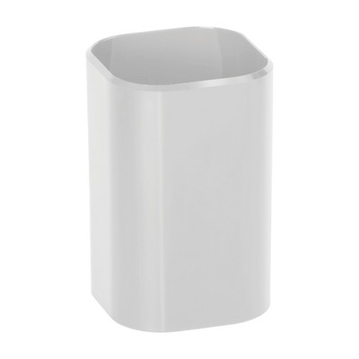 Подставка-стакан для канцелярии СТАММ "Фаворит", пластиковый, квадратный, белая