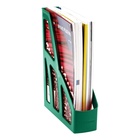 Лоток для бумаг вертикальный Стамм «Лидер», пластиковый, ширина 75 мм, зеленый - Фото 10
