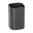 Подставка-стакан для канцелярии СТАММ "Фаворит", пластик, квадратная, черная - фото 319401338