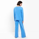 Пижама женская (джемпер, брюки) MINAKU: Home collection цвет голубой, р-р 42 - Фото 3